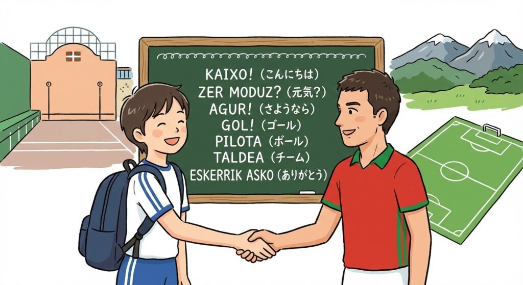 留学生に役立つバスク語を紹介する画像